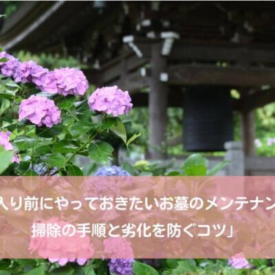 梅雨入り前にやっておきたいお墓のメンテナンス｜掃除の手順と劣化を防ぐコツ」